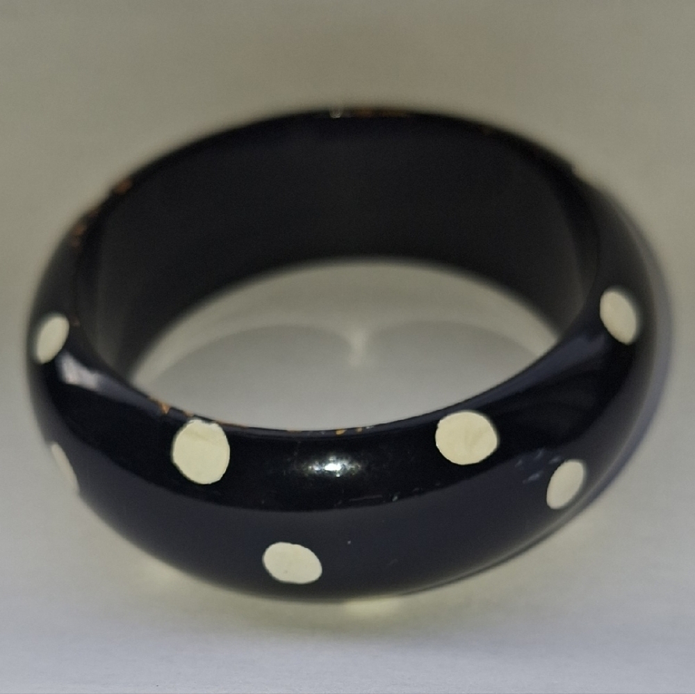 Black and White Polka Dot Bracelet Bold Design